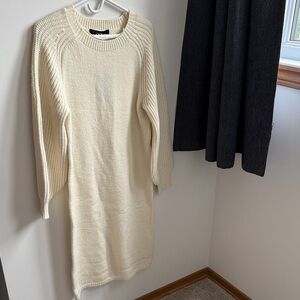 Vero Moda Cream Long Sleeve Dress